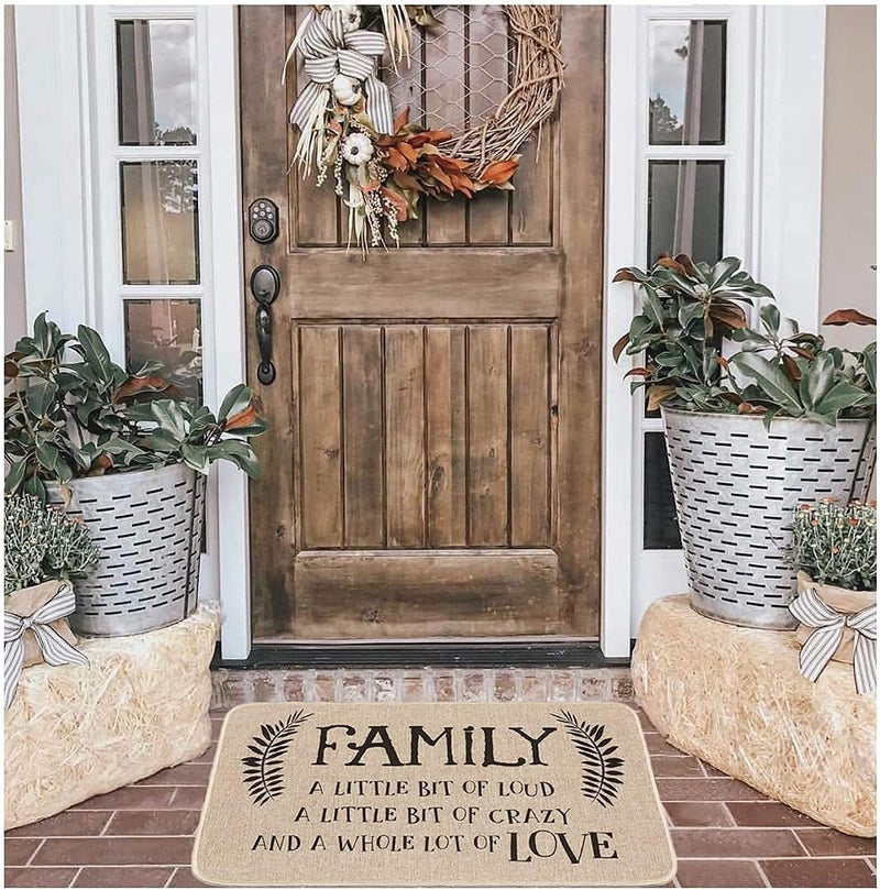 NYDECOR Welcome Mat for Front Door - Farmhouse Family Door Quote Decorative Doormat - Home Floor Mats - Rubber Entrance Rug for Indoor Outdoor - 17x28 inch - Image 5